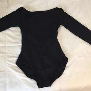 Black Open Back Leotard